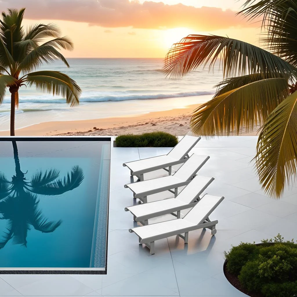 Venice HDPE Chaise Lounge, Set of 4 - Set of 4