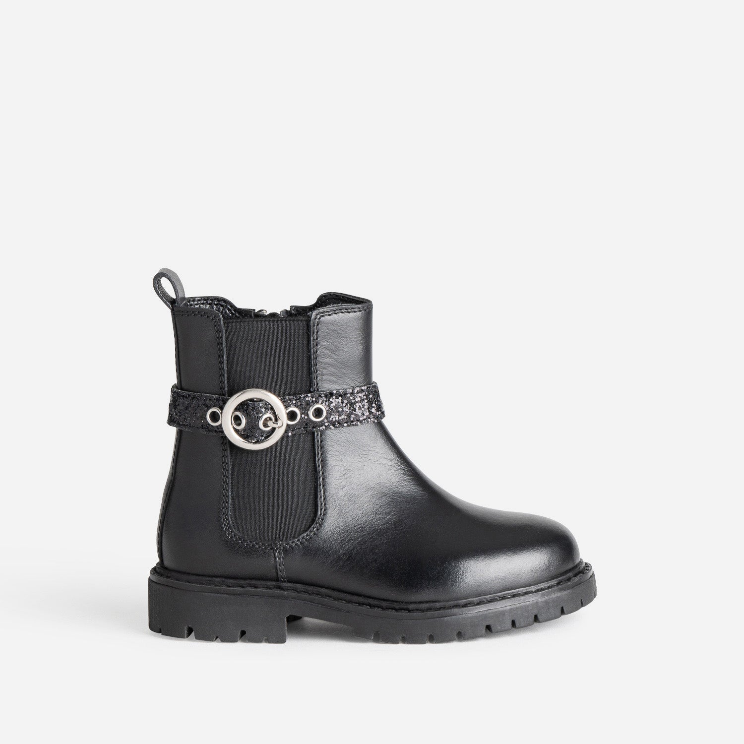 Boots BUGGY noir cuir brides amovibles