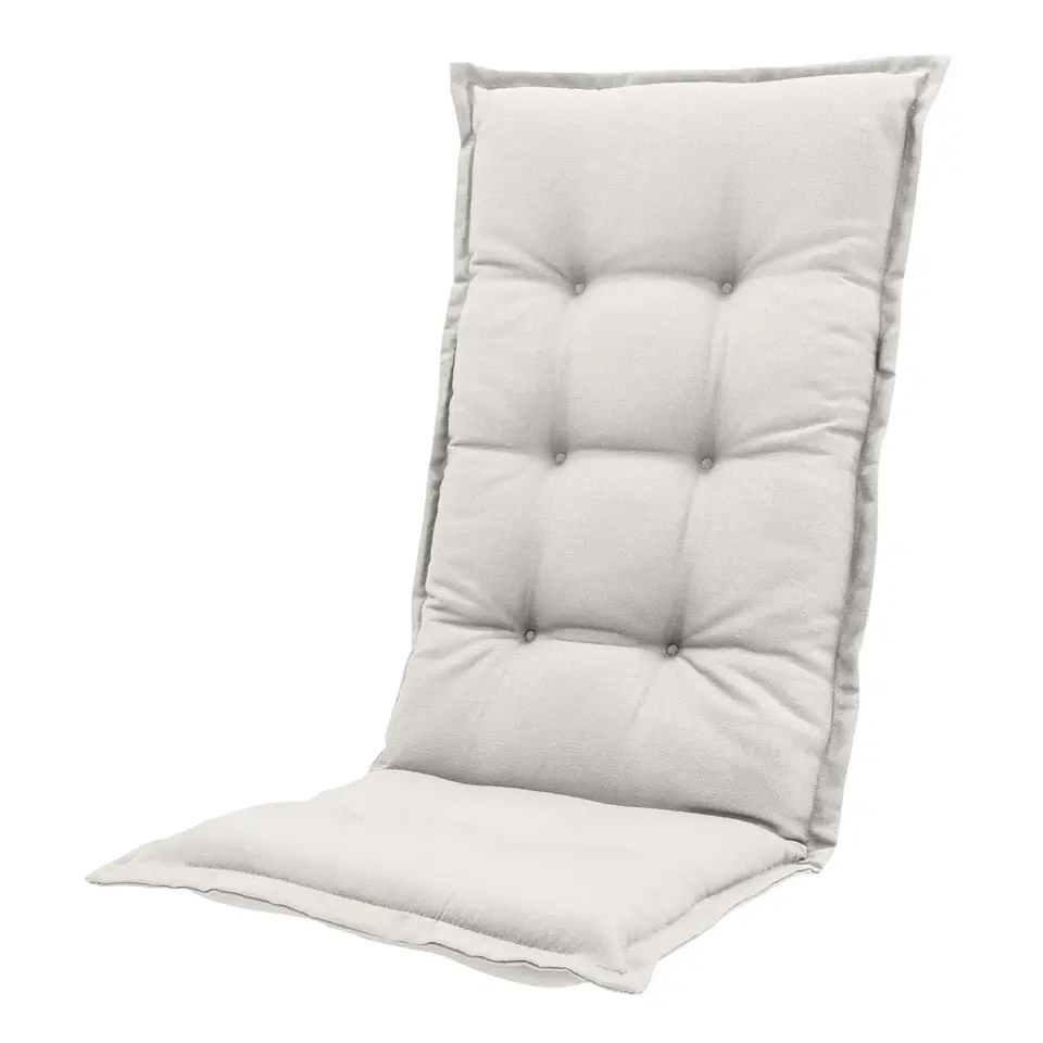 Madison - Tuinstoelkussen Hoge Rug Napels sand - Ca. 123x50 cm - Set van 4