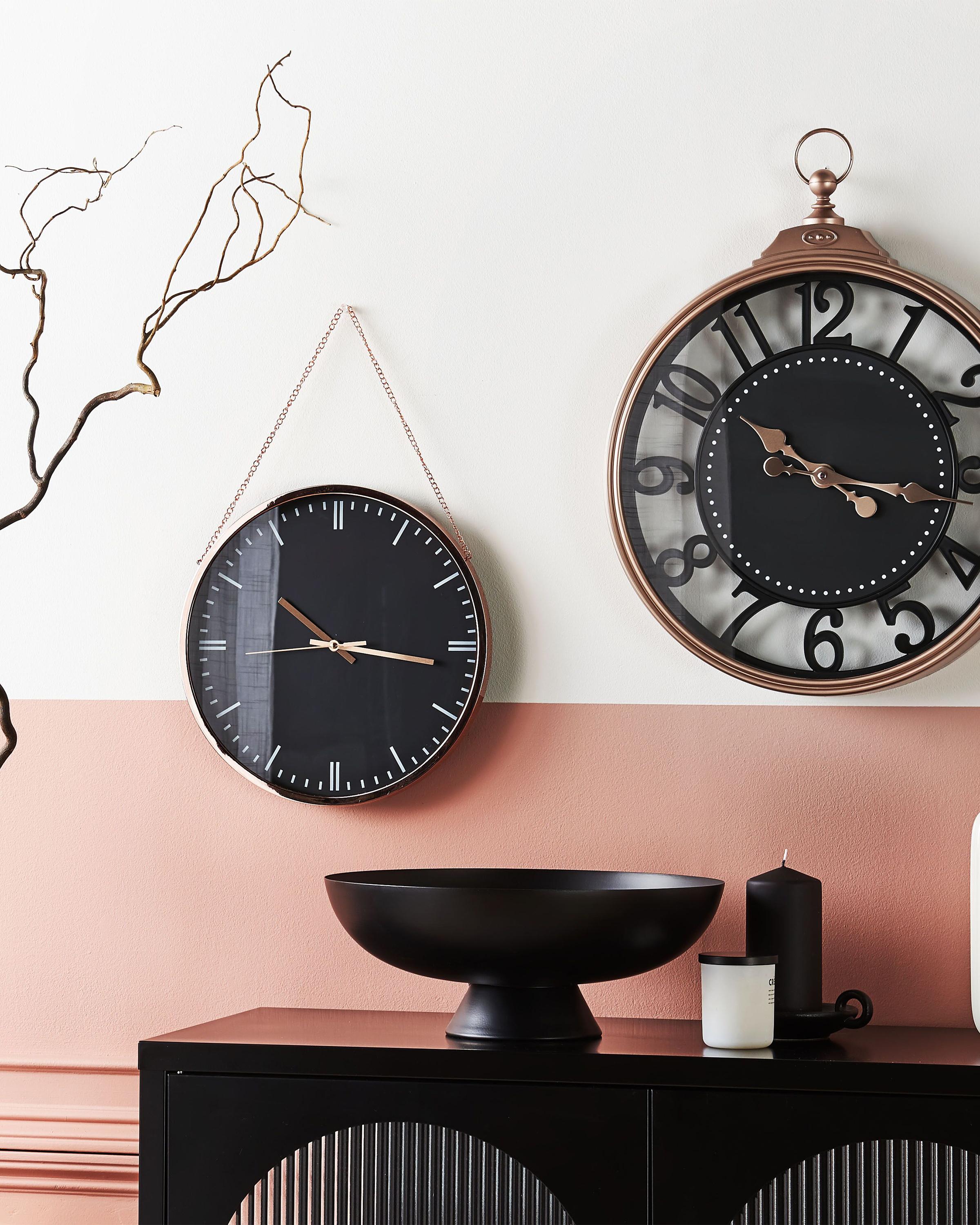 Wall Clock BEZAS 30 cm Black