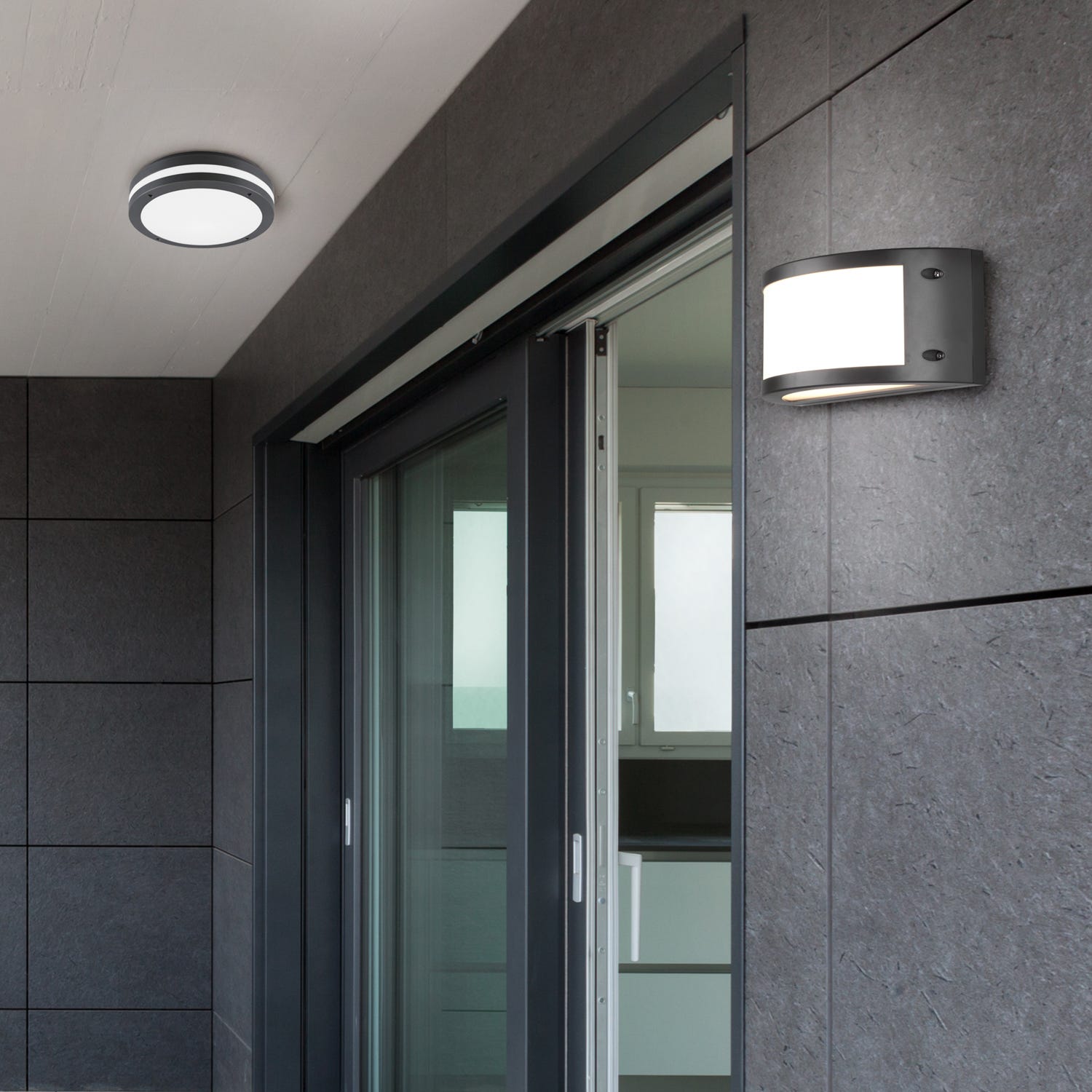 Applique LED da esterno antracite Kendal Trio