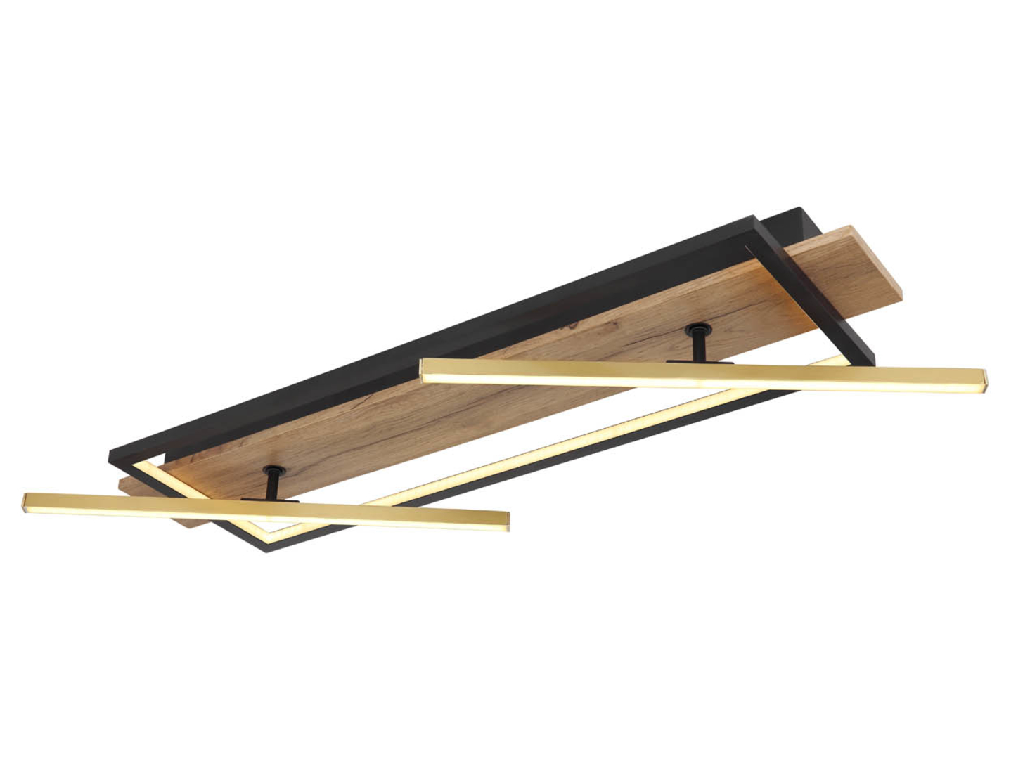 Lampa sufitowa Beatrix LED metalowa czarno-brązowa