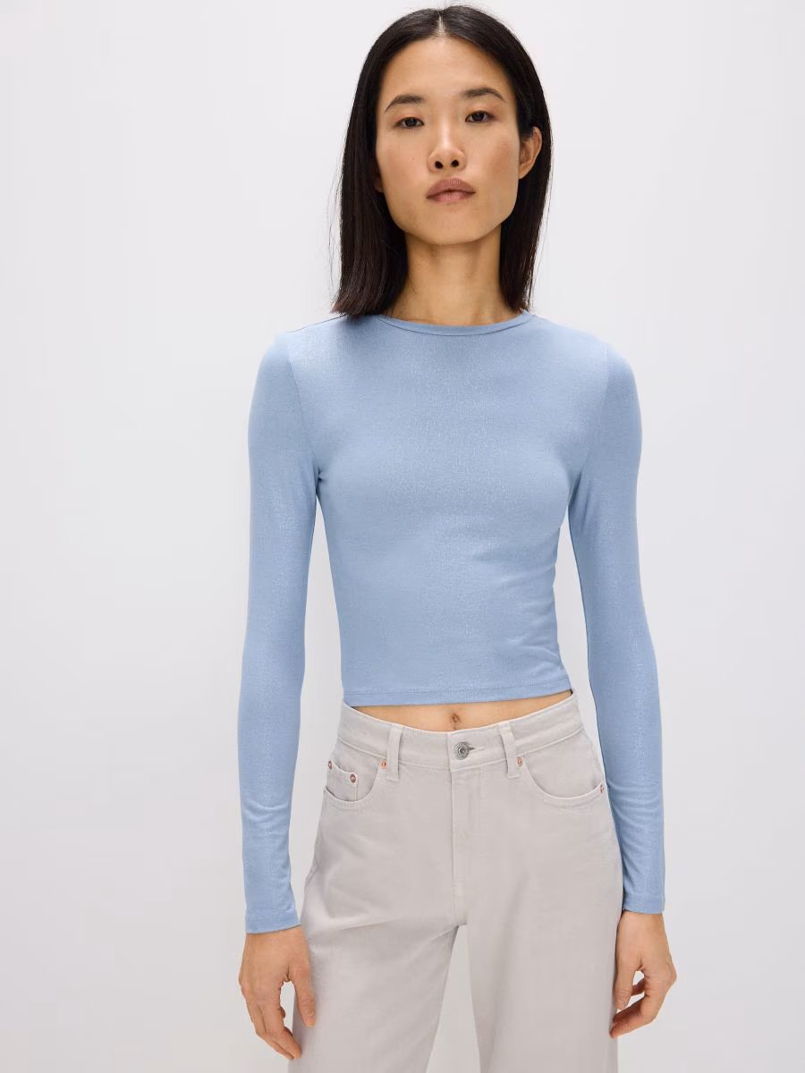 Blouse With A Metallic Thread
