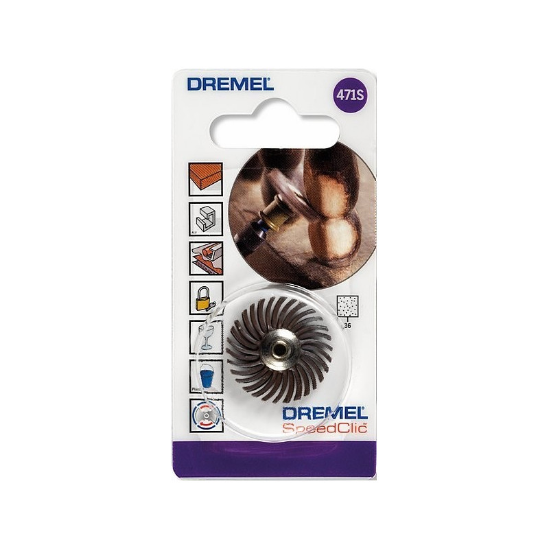 Brosse abrasive fine grain 36 Ø 25 mm DREMEL