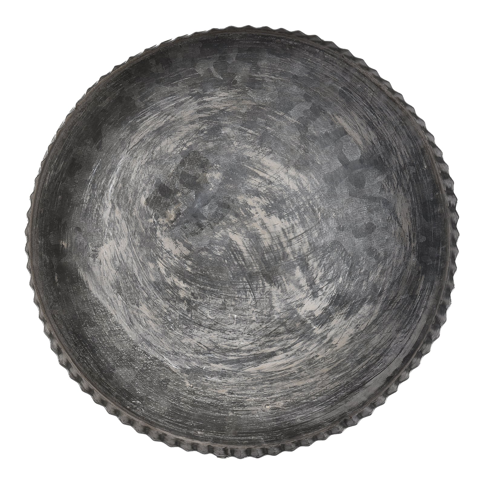 Deko-Tablett Zinco Silber, ⌀ 25 cm, H 35 mm