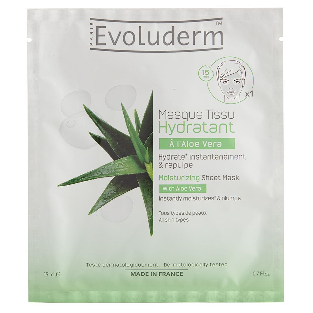 Masque tissu Evoluderm hydratant aloe vera
