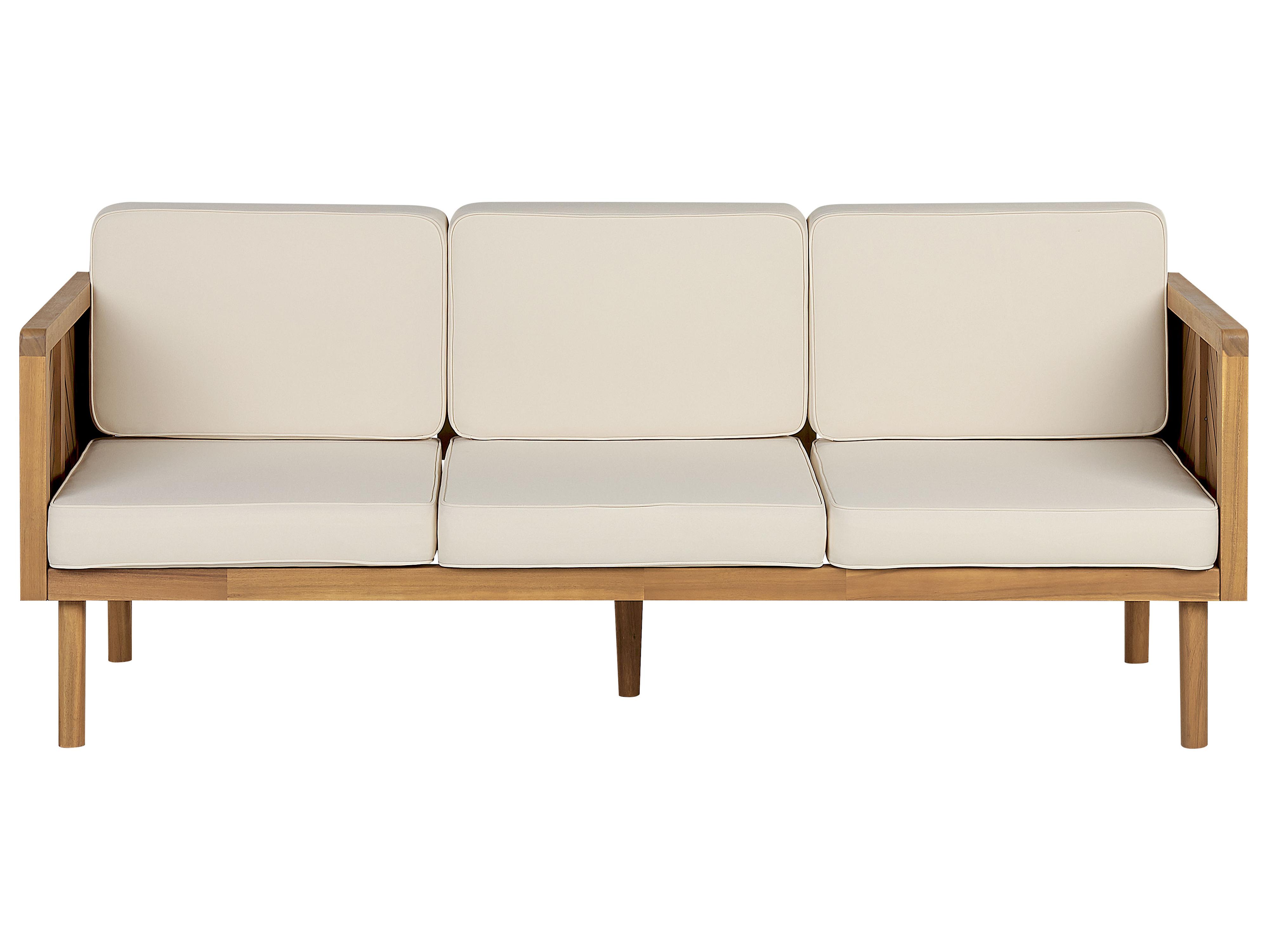 Garden Sofa 2 Seater BARATTI Acacia Wood Brown