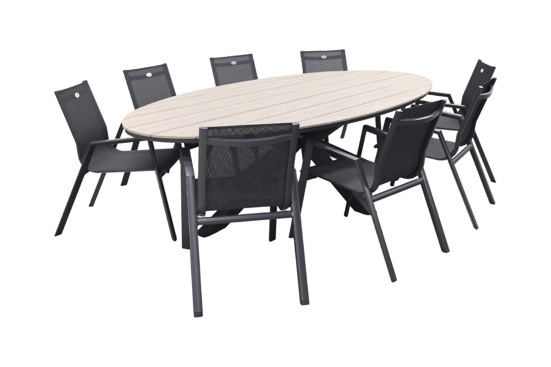 Hartman Napoli Xerix stapelbaar Edison 280x140 tuinset ovaal