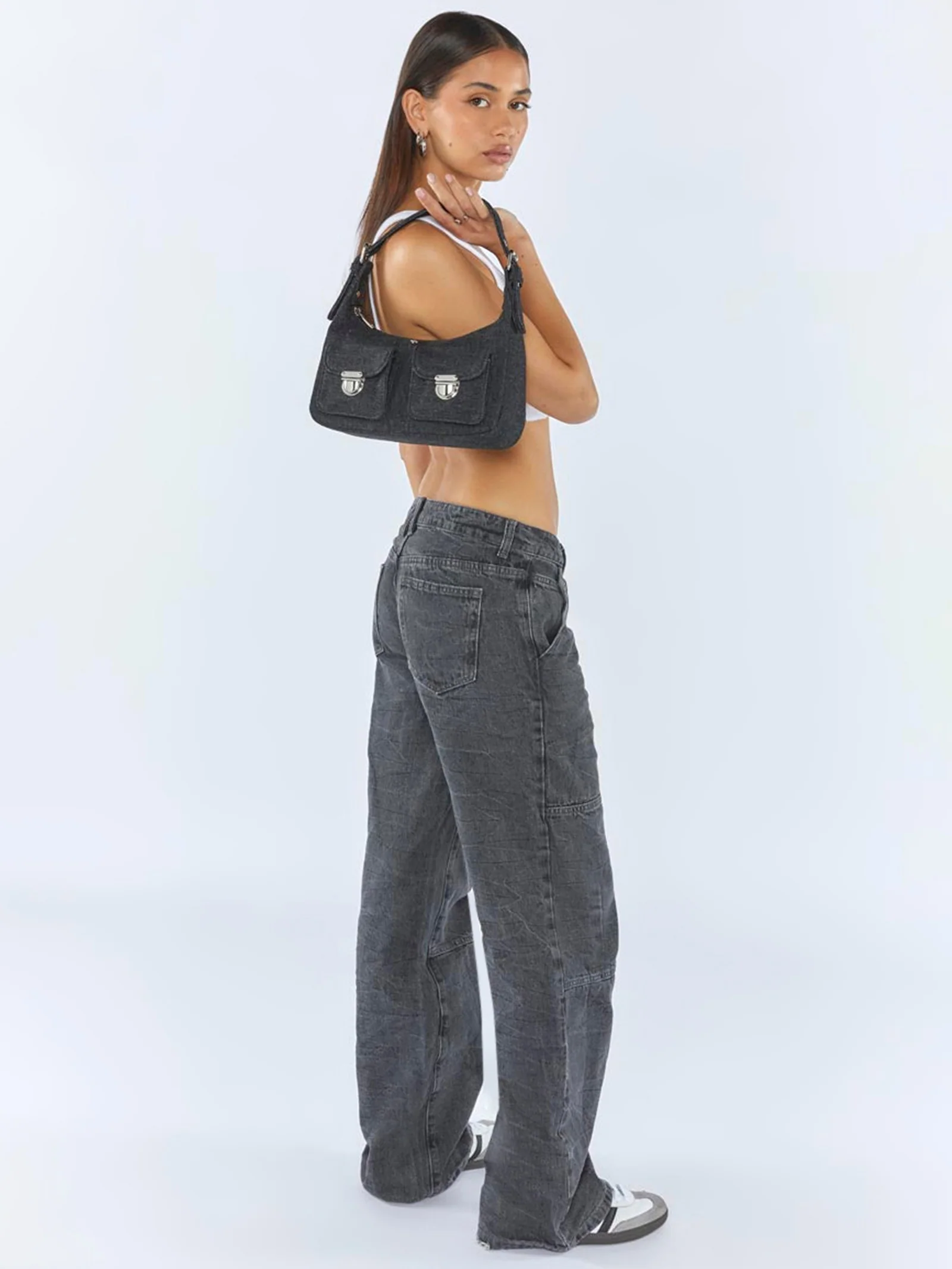 Livi Denim Shoulder Bag