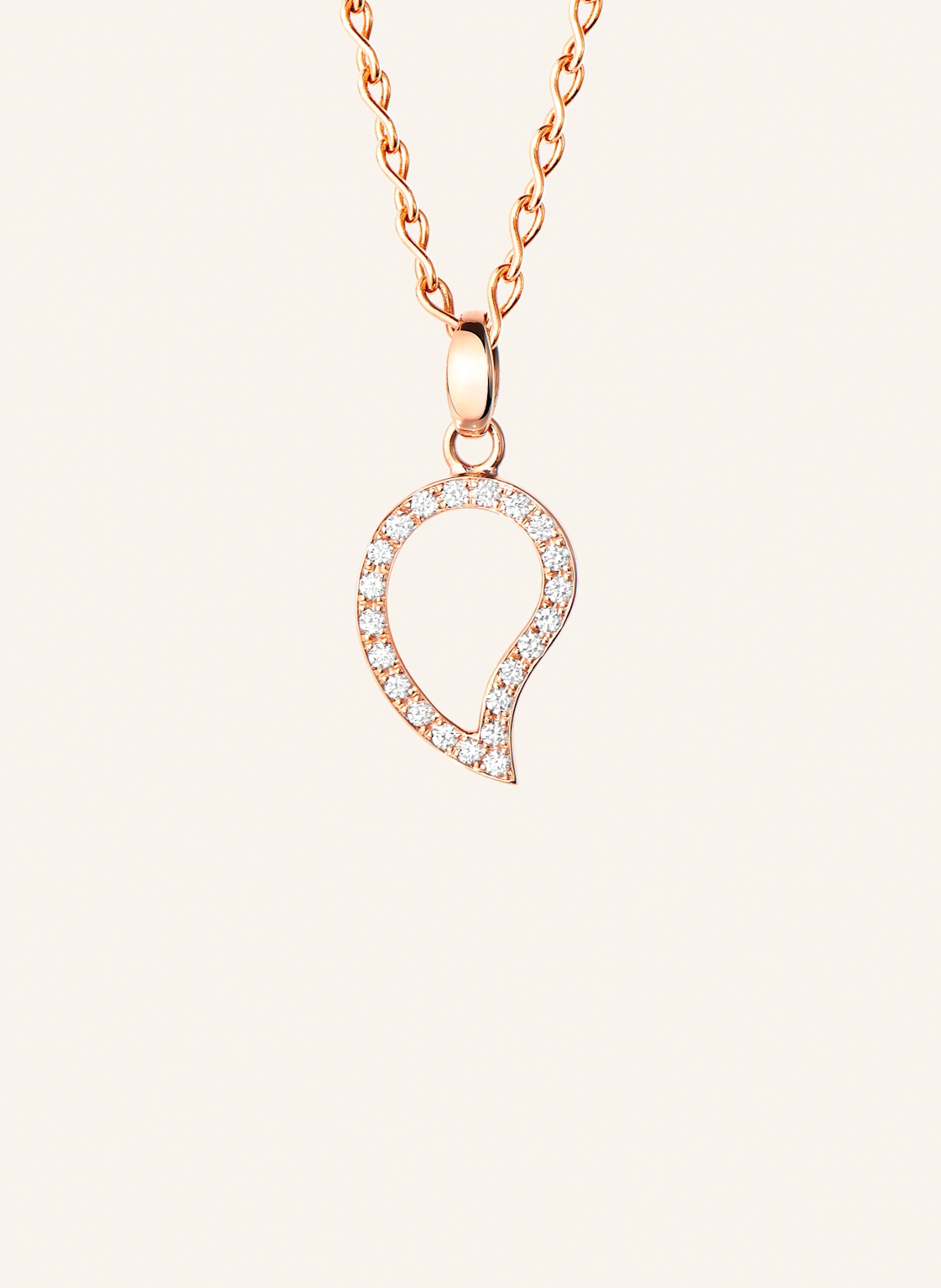 TAMARA COMOLLI Anhänger PENDANT SIGNATURE SMALL DIAMOND PAVÉ mit Diamant Pavé 18K Roségold