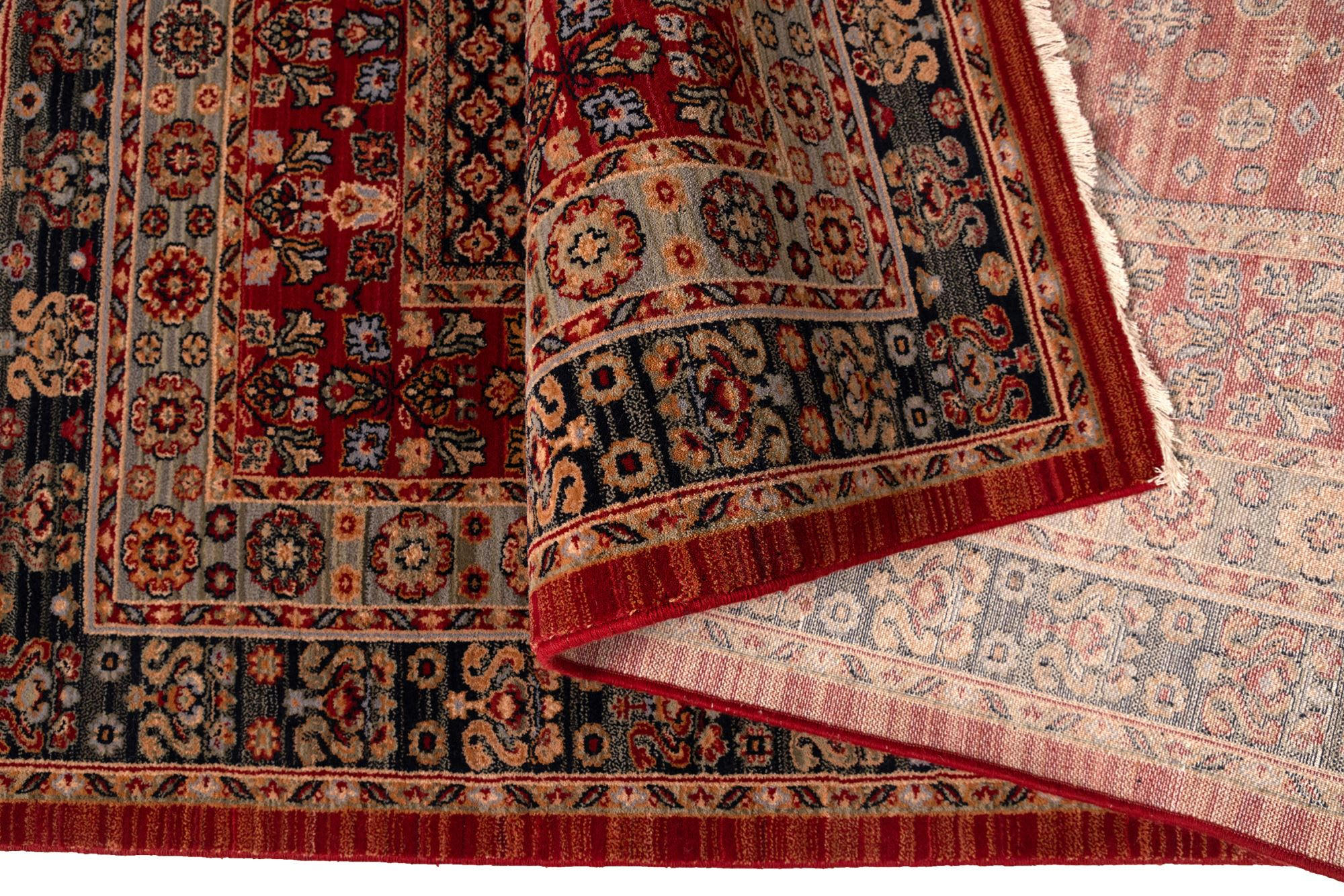 SAHARNA - SAHARNA BIDJAR - Tapis oriental en laine rouge graphique 80x150