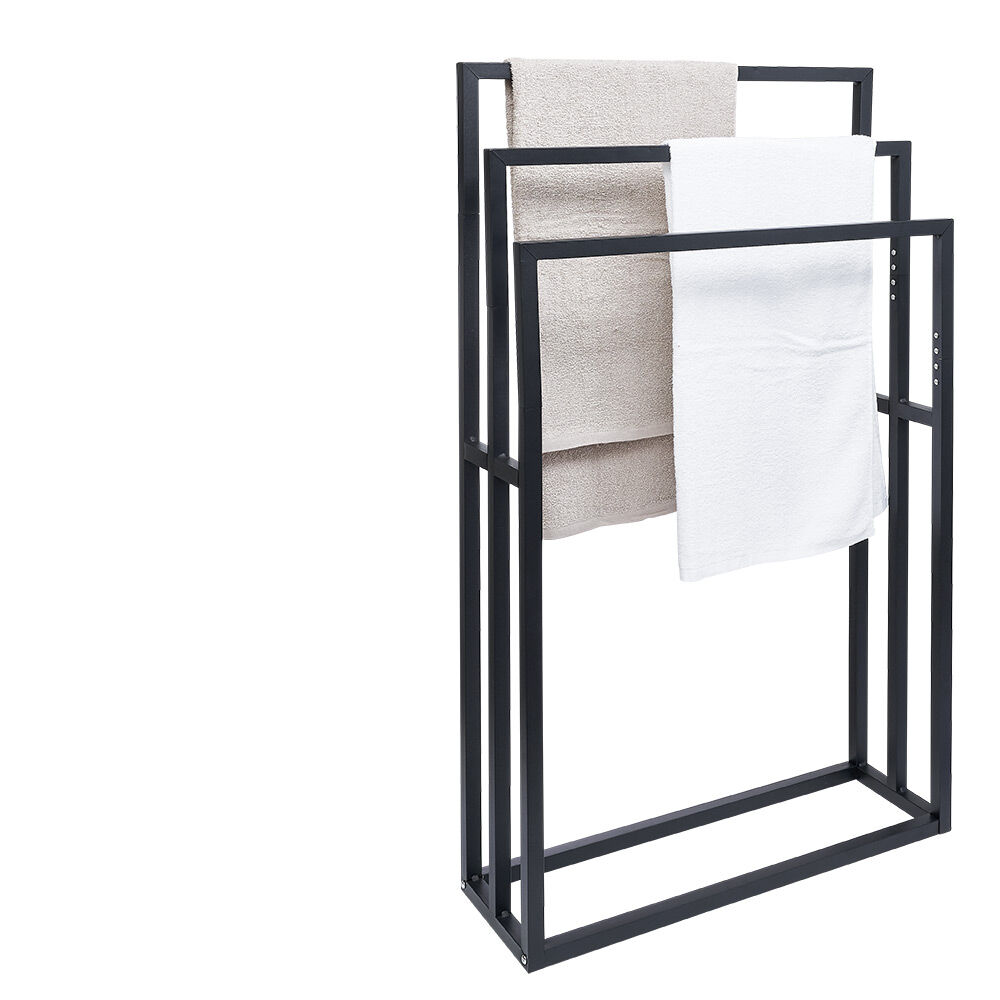 Porte serviette 3 niveaux métal noir