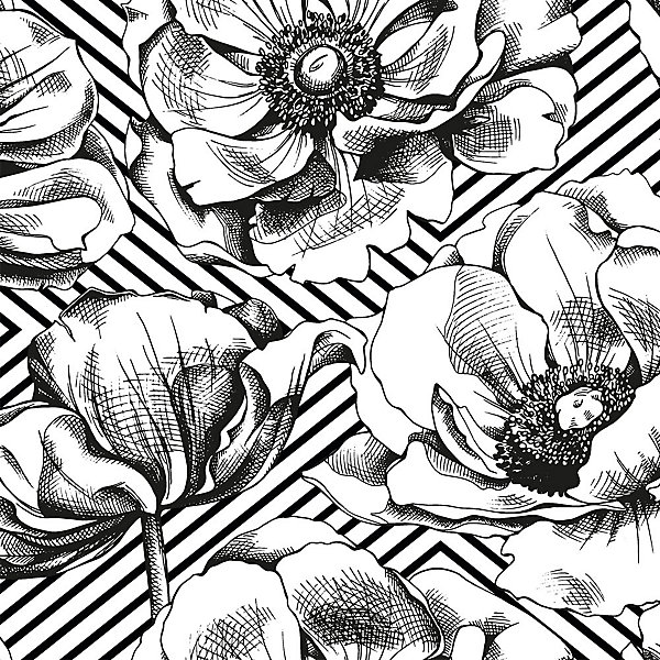 Crédence Adhésive Fleur Scandinave 300 x 60 cm