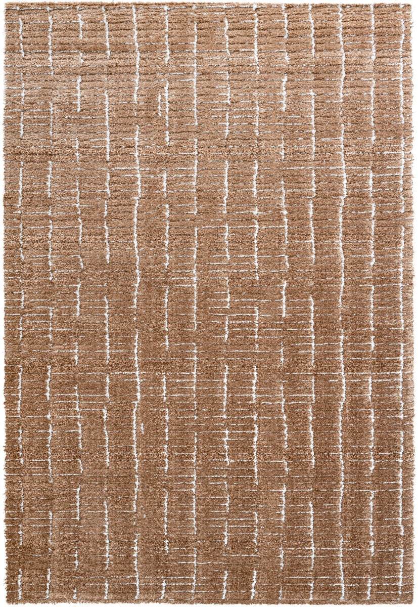 Interieur05 vloerkleed Rectangle - bruin/wit - 200 x 290 cm