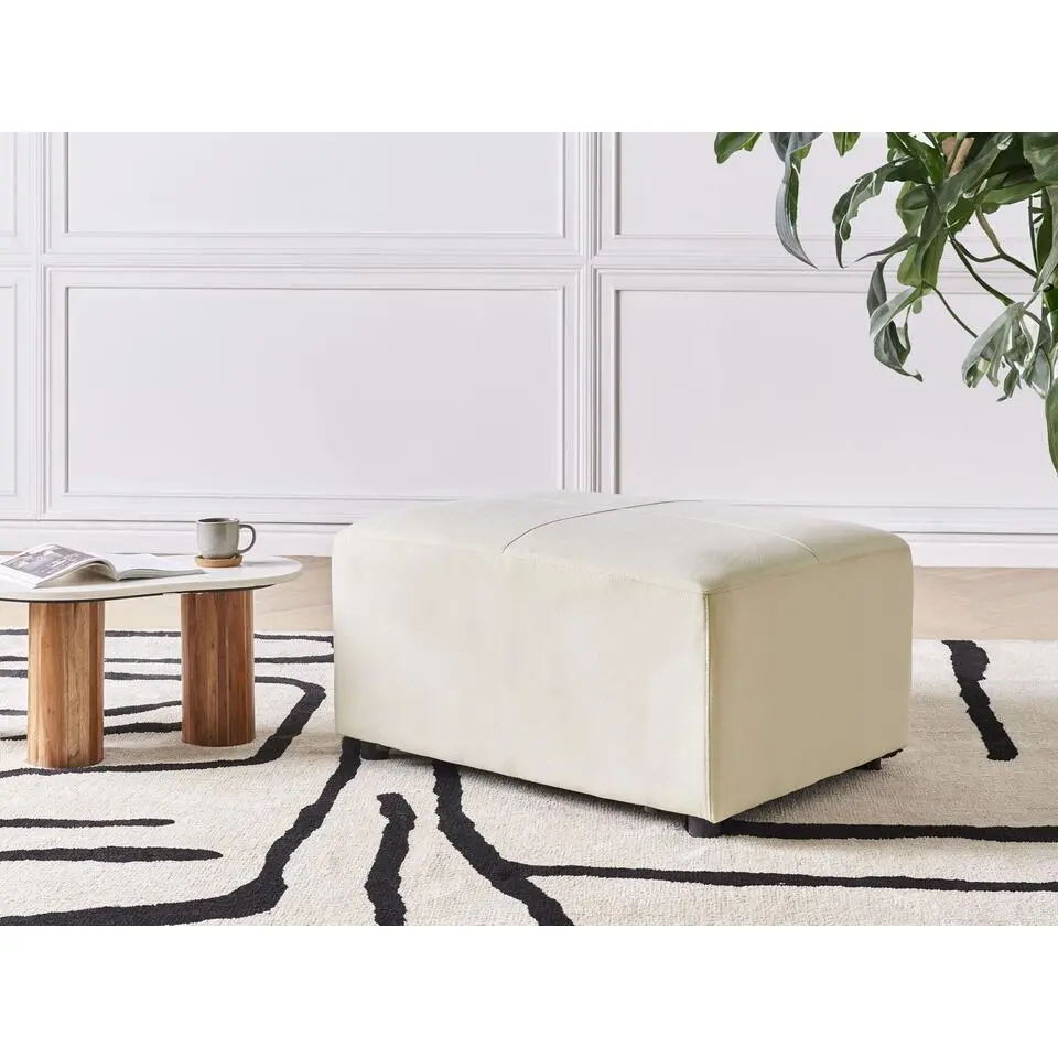 KOHLO - Ottomaan - Lichtbeige - Polyester