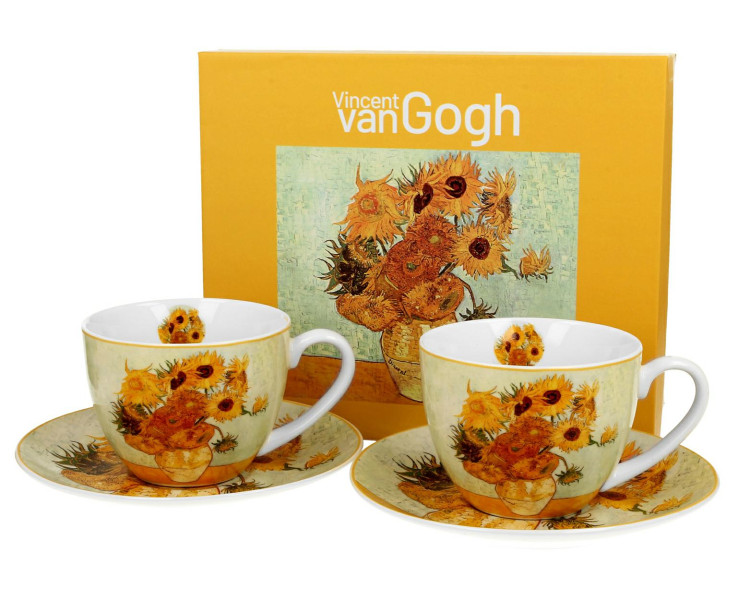 Zestaw 2 filiżanek Van Gogh Sunflowers 250 mldo Kawy Herbaty