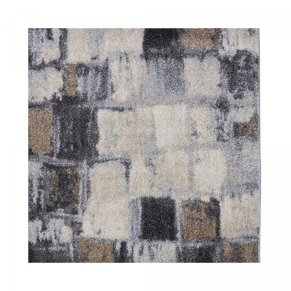 ELEGANT 04 - Tapis salon gris 100x100 carré
