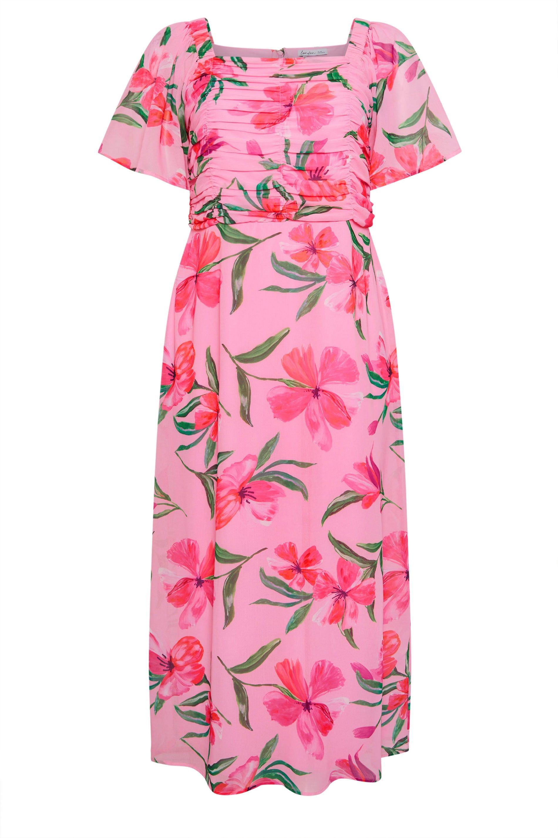 Yours Floral Gathered Maxi Dress