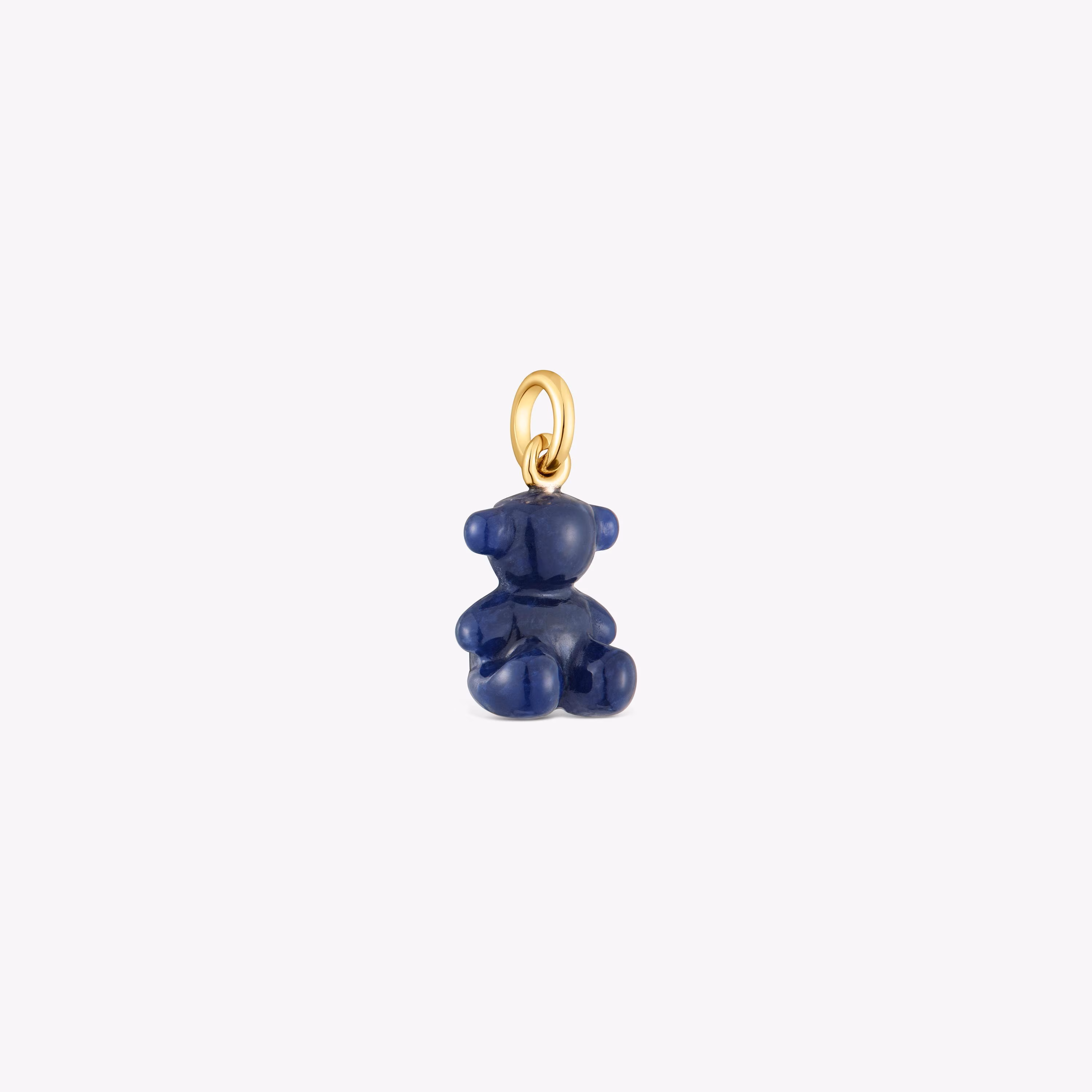 Colgante oso pequeño con sodalita y oro 14 kt Bold Bear