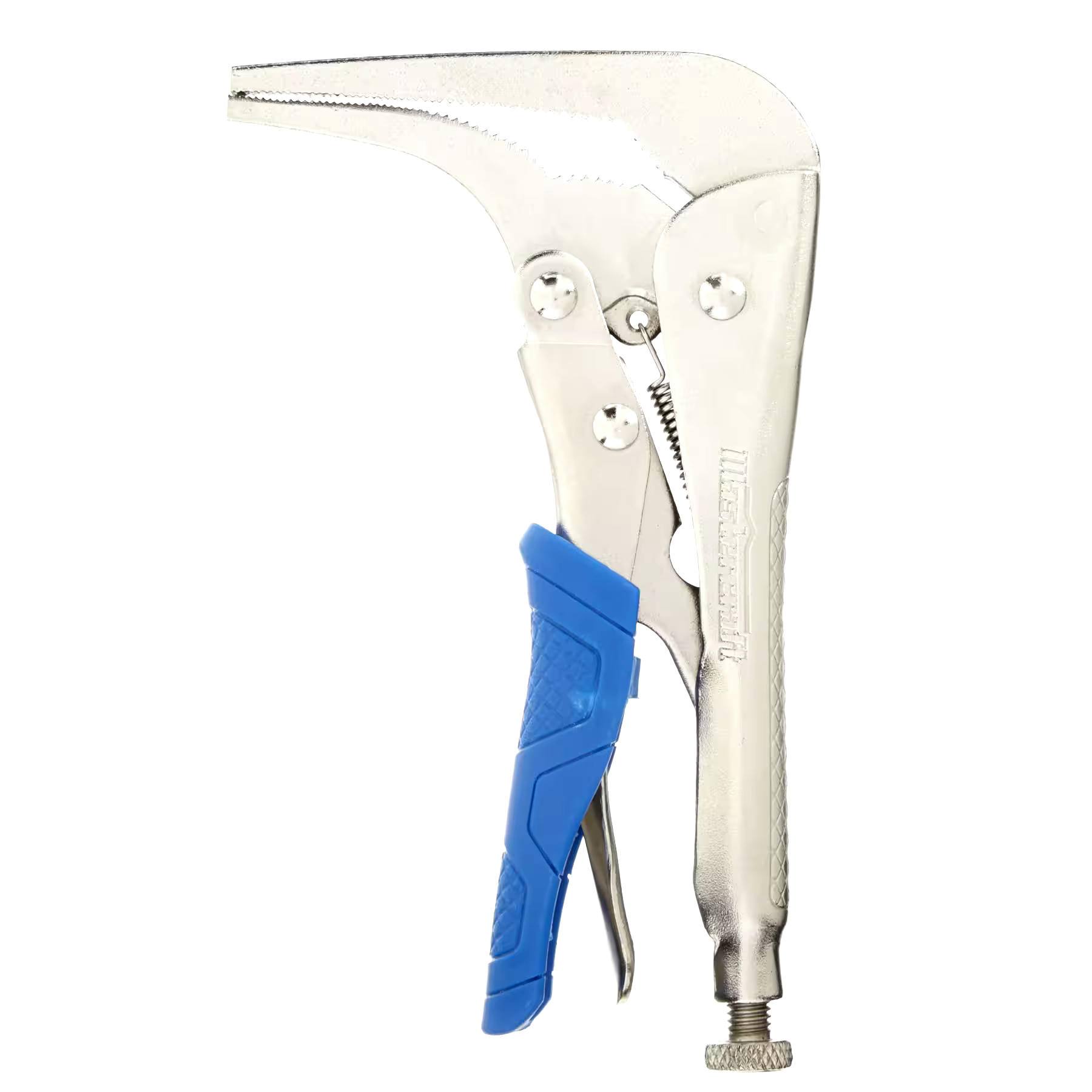 Mastercraft Offset Locking Pliers, Cr-V Steel Jaws with Nickel Plated Finish, Rubber Grips, 7-in