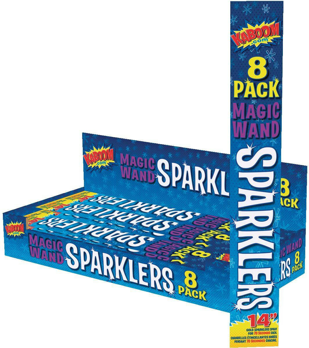 Kaboom Magic Wand Sparklers, Small, 14-in, 8-pk
