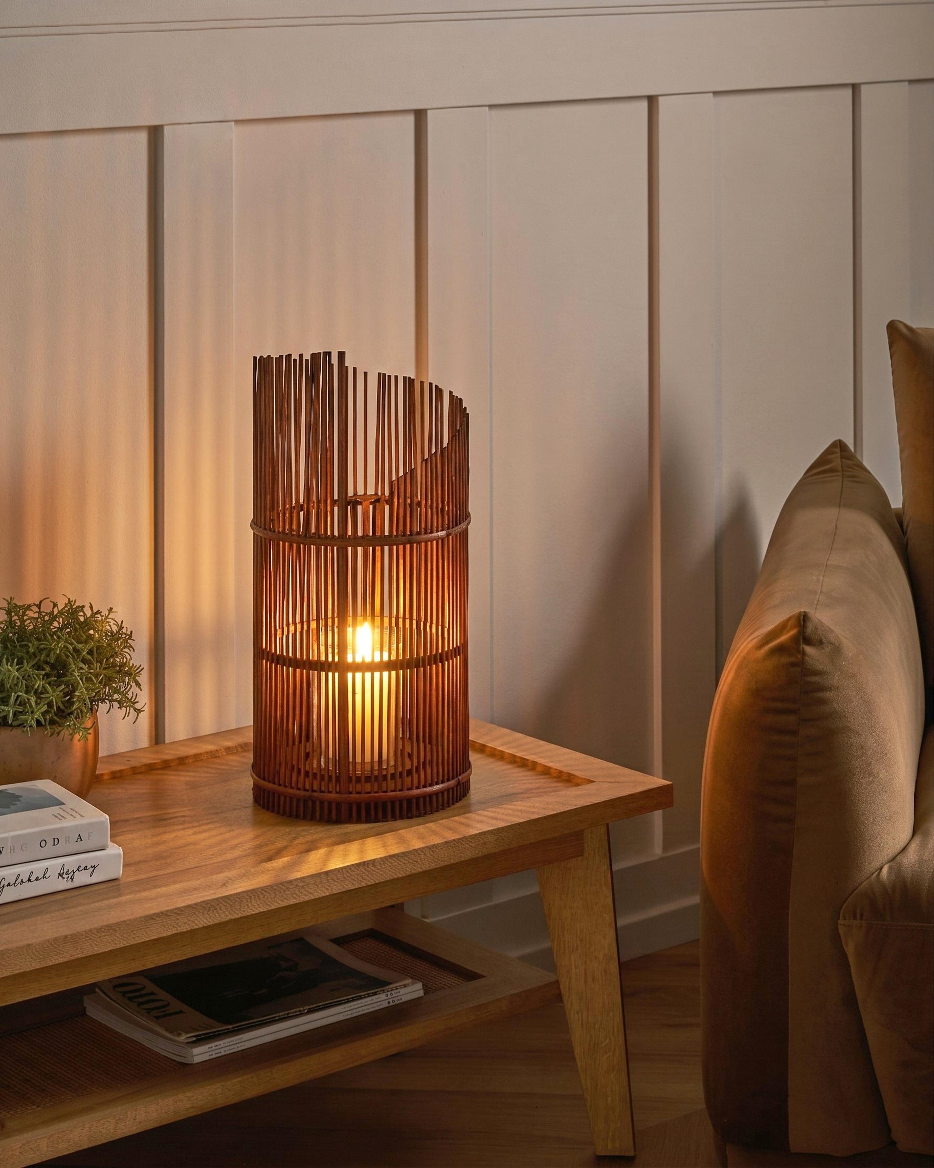 Lantern JAWA Bamboo 50 cm Brown