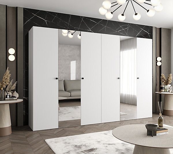 Armoire Parma 2 a portes battantes H. 202 x L.300 x P. 52, 6 portes