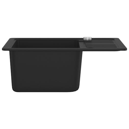 NNEVL Granite Kitchen Sink Single Basin Black