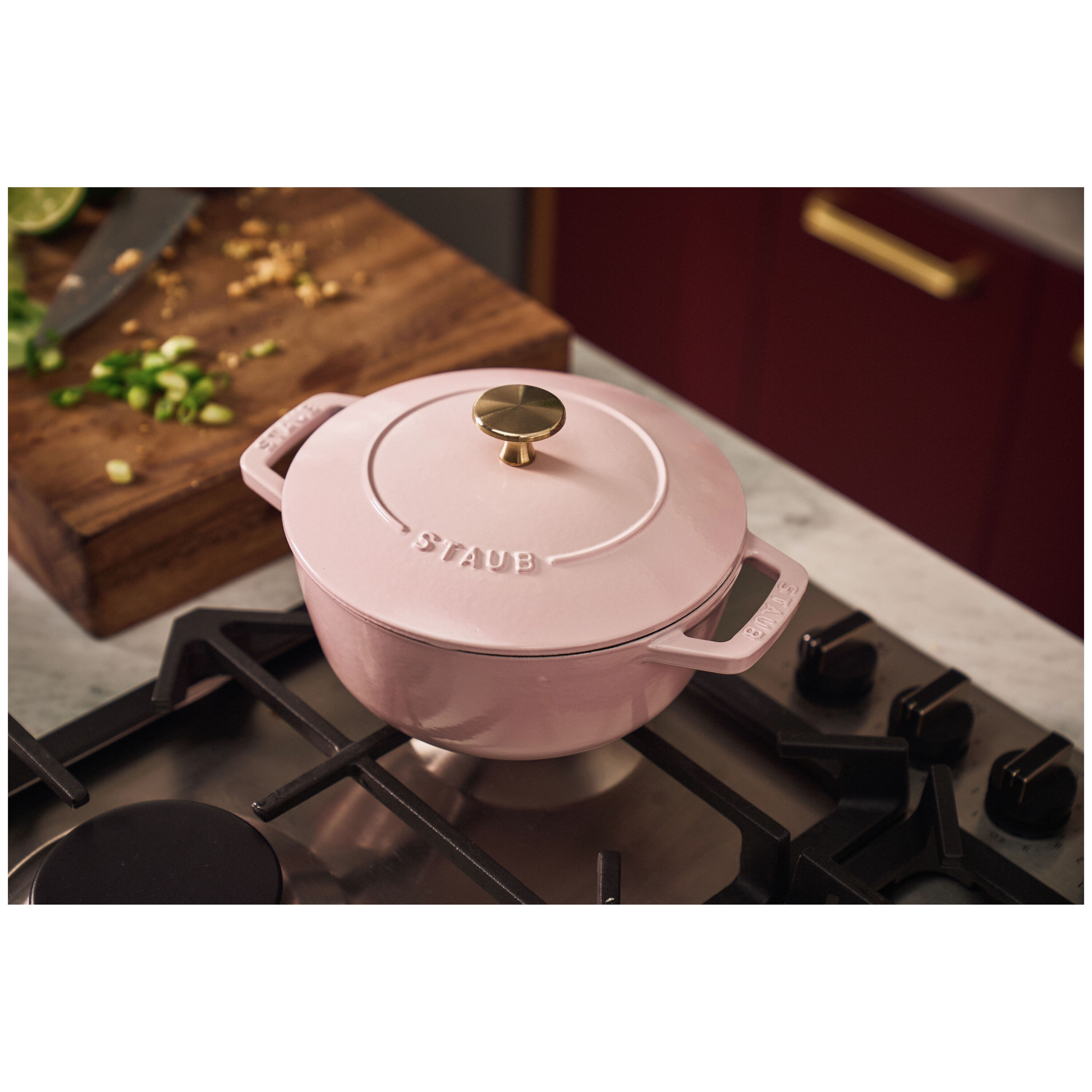 18 cm round Cast iron French oven sorbet rose