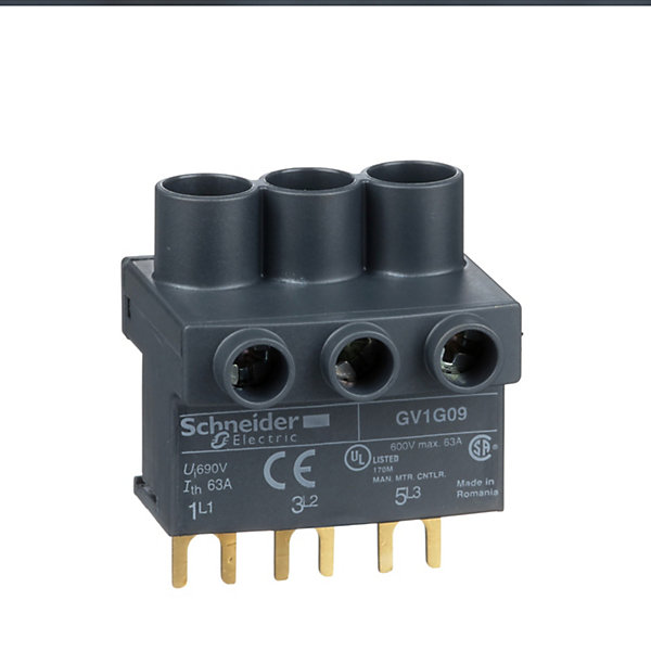 Gv1g09 Bornier D'alimentation Par Le Haut Peignes Tripolaires Pour Disjoncteurs Moteurs Gv2