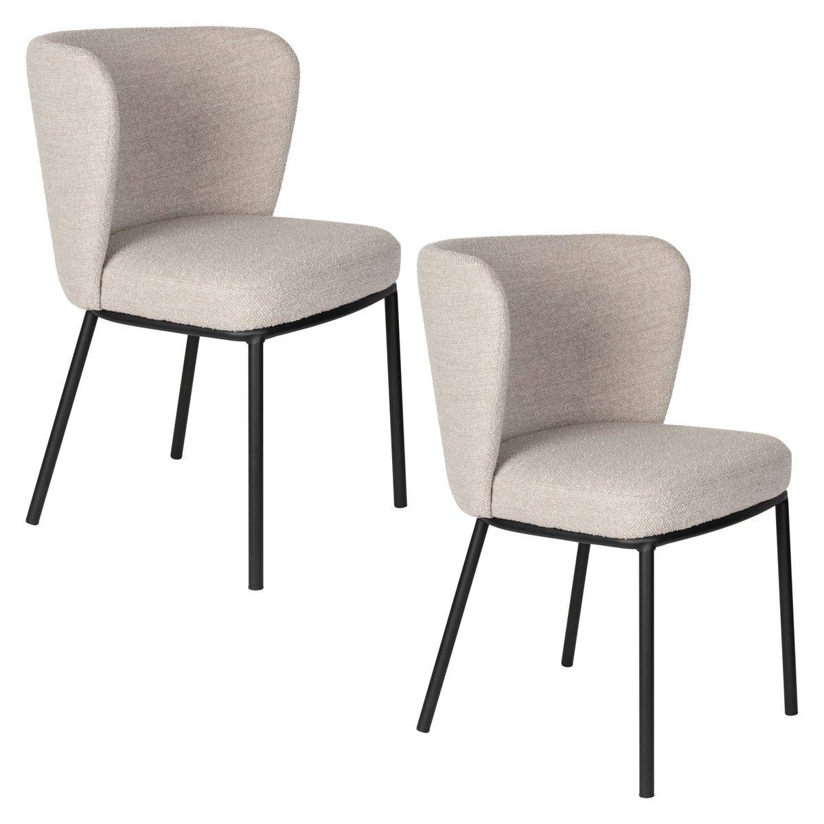 Housecraft Living Guus Eetkamerstoelen Beige - Set van 2