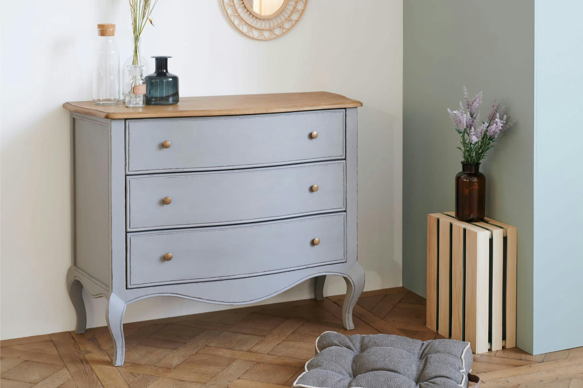 JOUCAS - Commode en bois 3 tiroirs