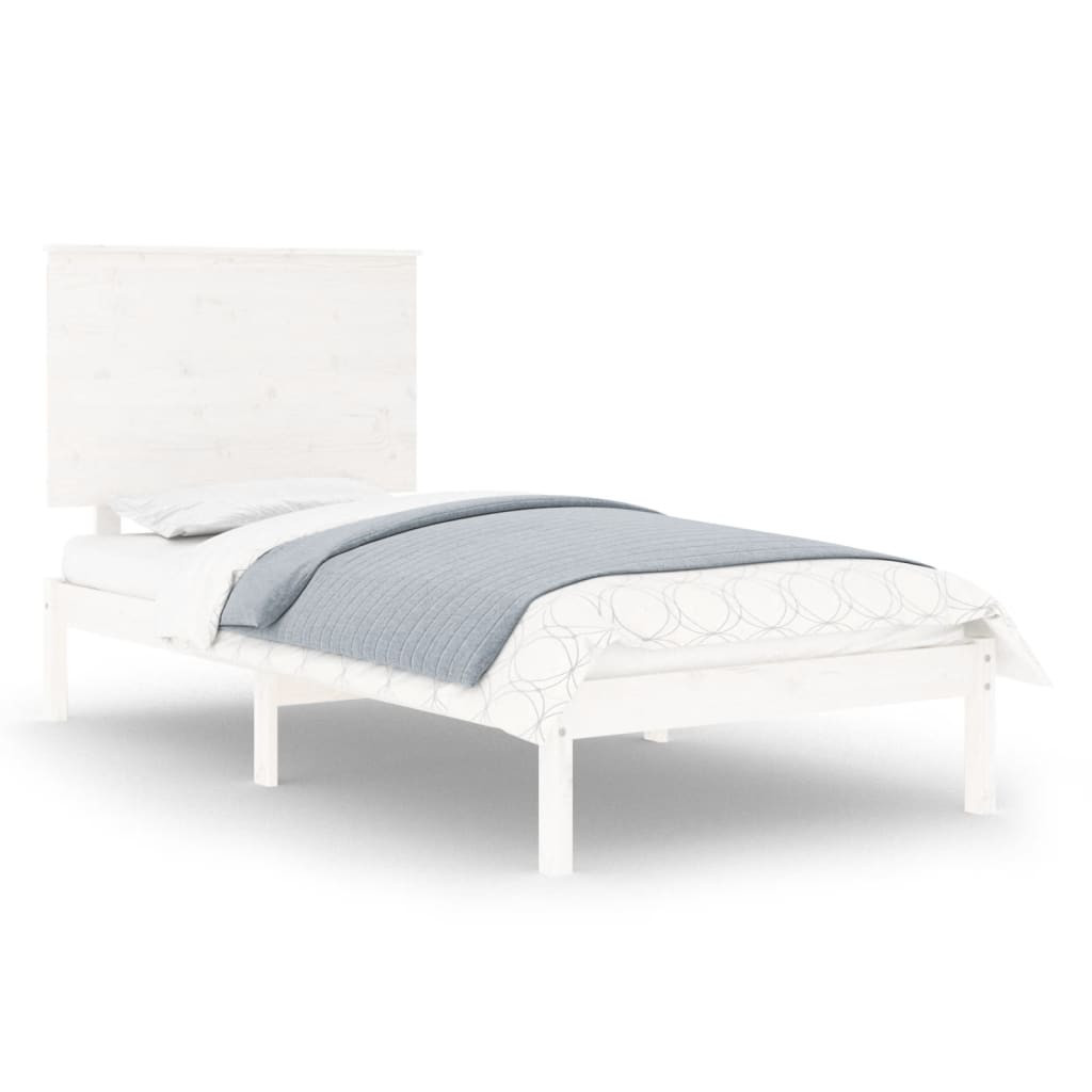 Łóżko Drewniane Rama Łóżka Sofa Biała Do Sypialni Pokoju 90x190 cm