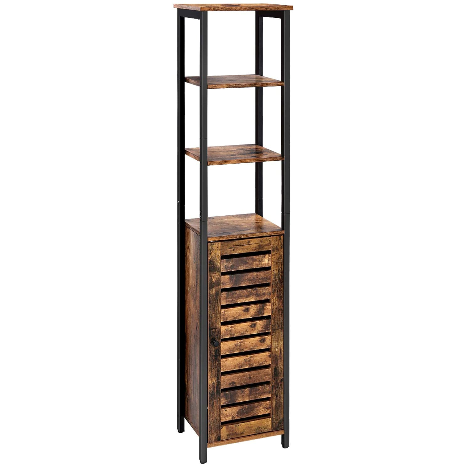 Regał ciemny brąz biblioteczka wąska do salonu pokoju BEGRYF 37x30x167