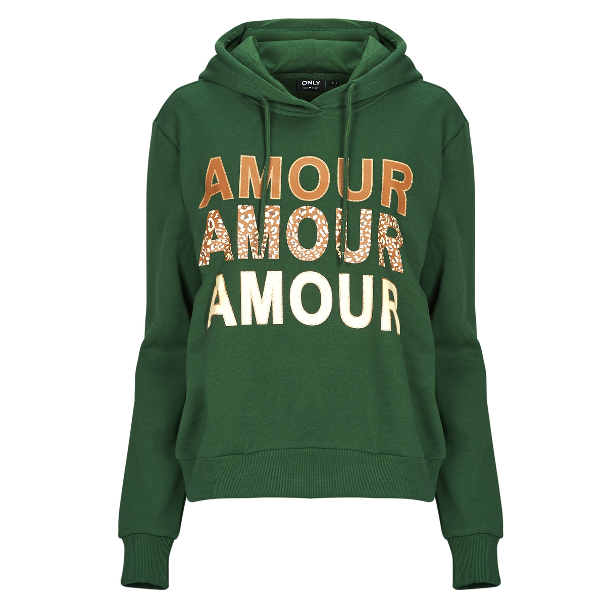 Only - ONLMAIA L/S BELIEVE HOOD - Green