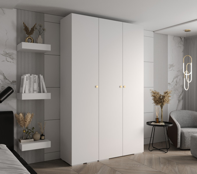 Szafa ubraniowa Garderoba INOVA 2 1,5SZ biały