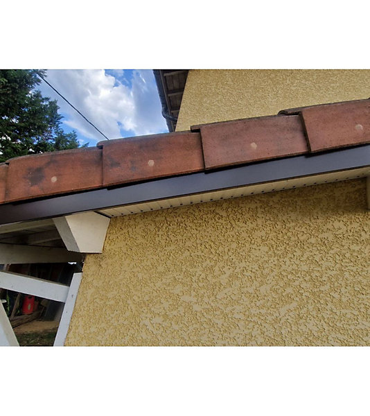 Bande de rive Marron, RAL 1247 Sat, épaisseur 1 mm, 1 pli retour 2cm , Largeur20 cm , Longueur 140 cm