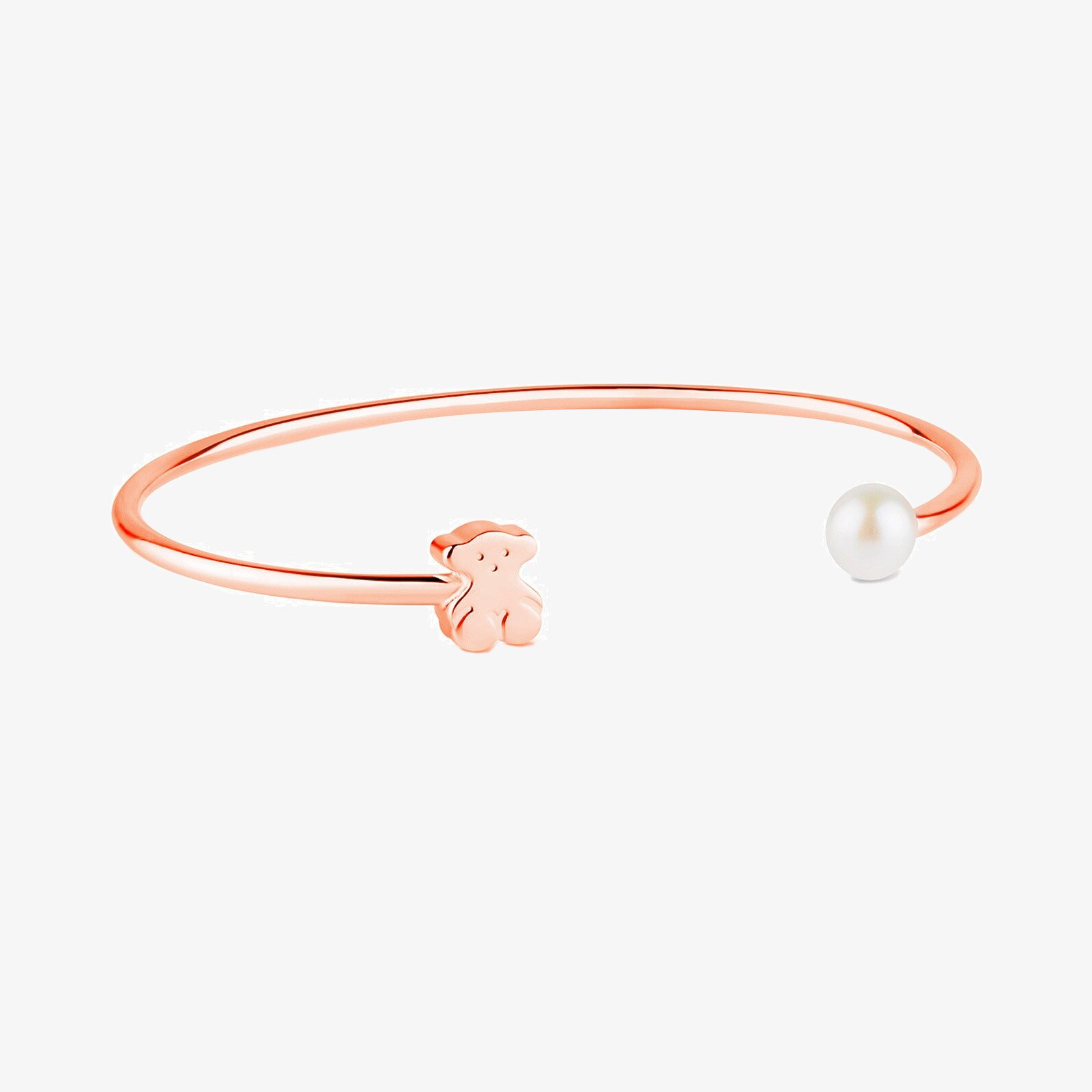 Pulsera con baño de oro rosa 18 kt sobre plata y perla cultivada Sweet Dolls