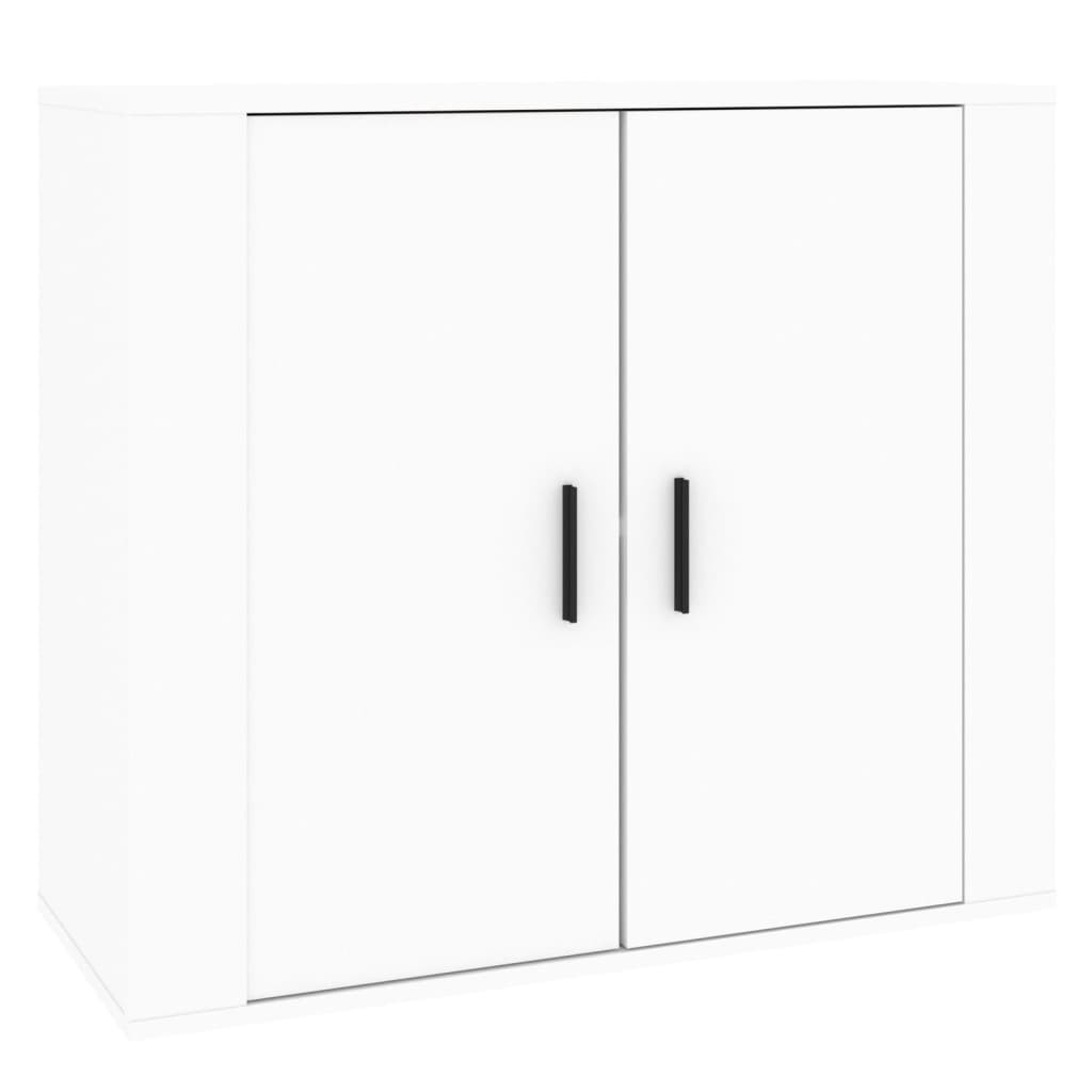 Szafka Biała z Drzwiami 80x33x70 cm do Salonu Pokoju Sypialni