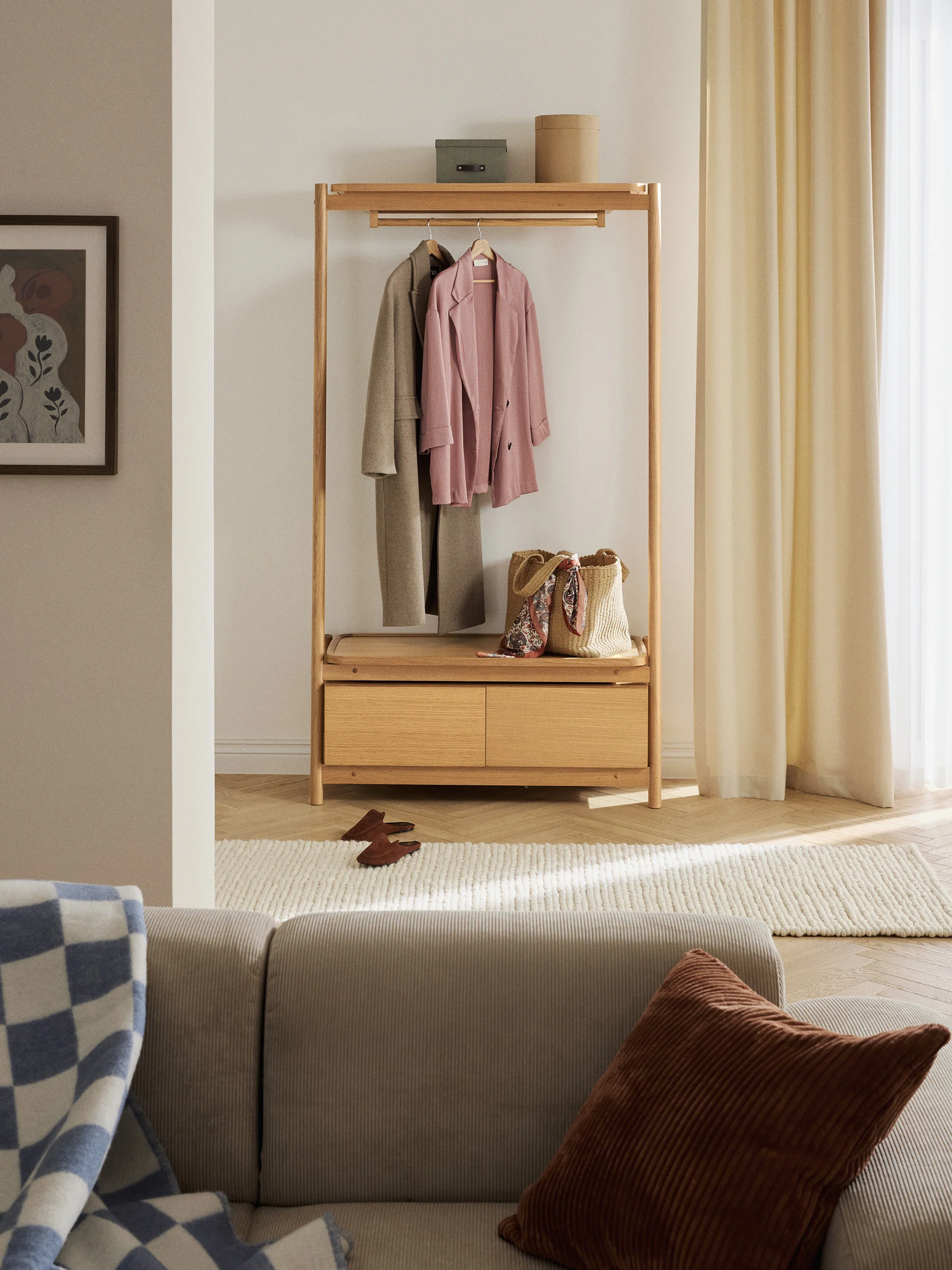 Holz-Standgarderobe Libby