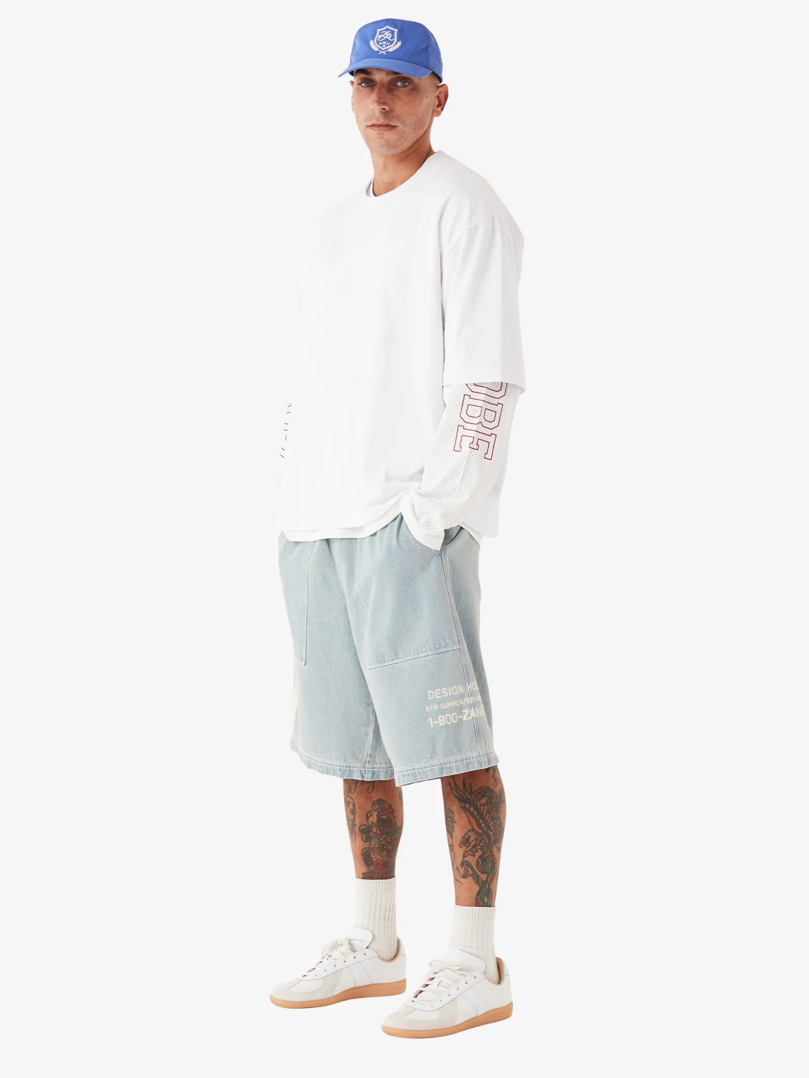 Crochet Denim Short