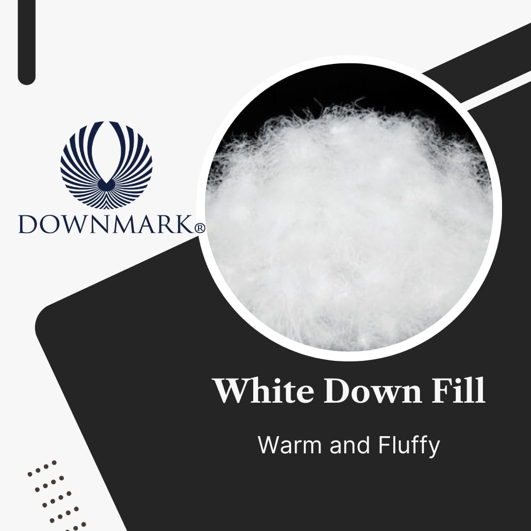 Royal Elite-Canadian Down Comforter Queen Size- Made in Canada White Down Duvet Insert with Corner Tabs- RDS Certified- Oeko Tex Cotton Shell