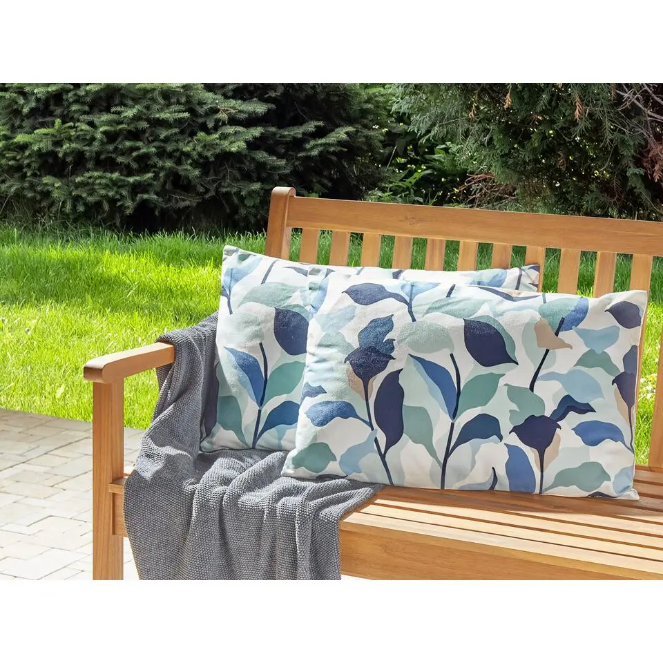 VEGLINO - Tuinkussen set van 2 - Blauw - 40 x 60 cm - Polyester