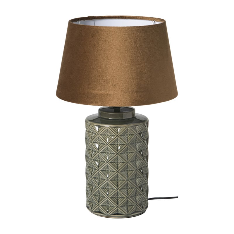 Lampvoet ruit - groen - &Oslash;12x20 cm