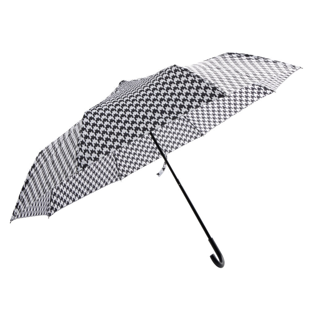 Parapluie pliable manuel pied de poule L24cm