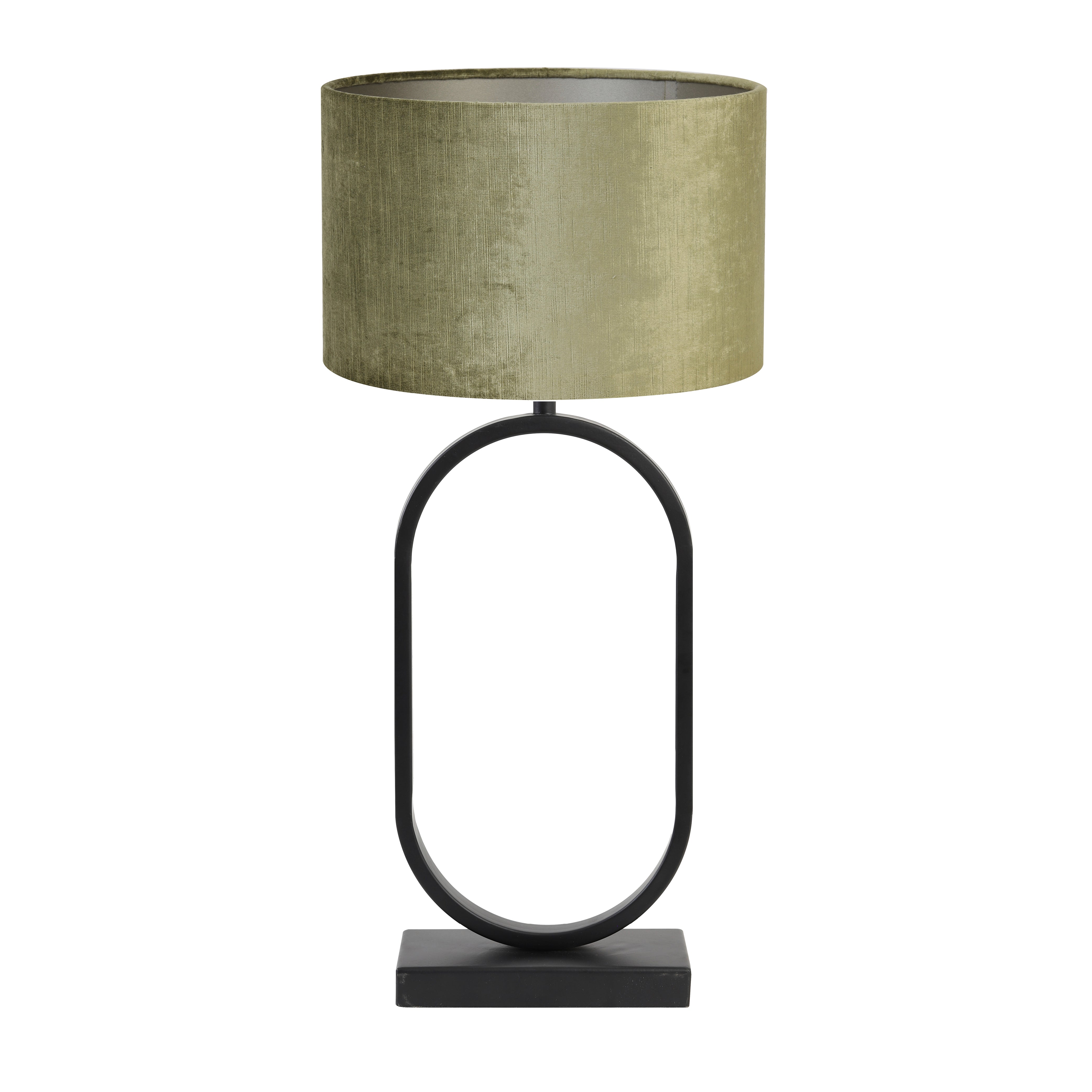Light & Living tafellamp Jamiri/Gemstone - zwart, olijfgroen - 30x30x67cm