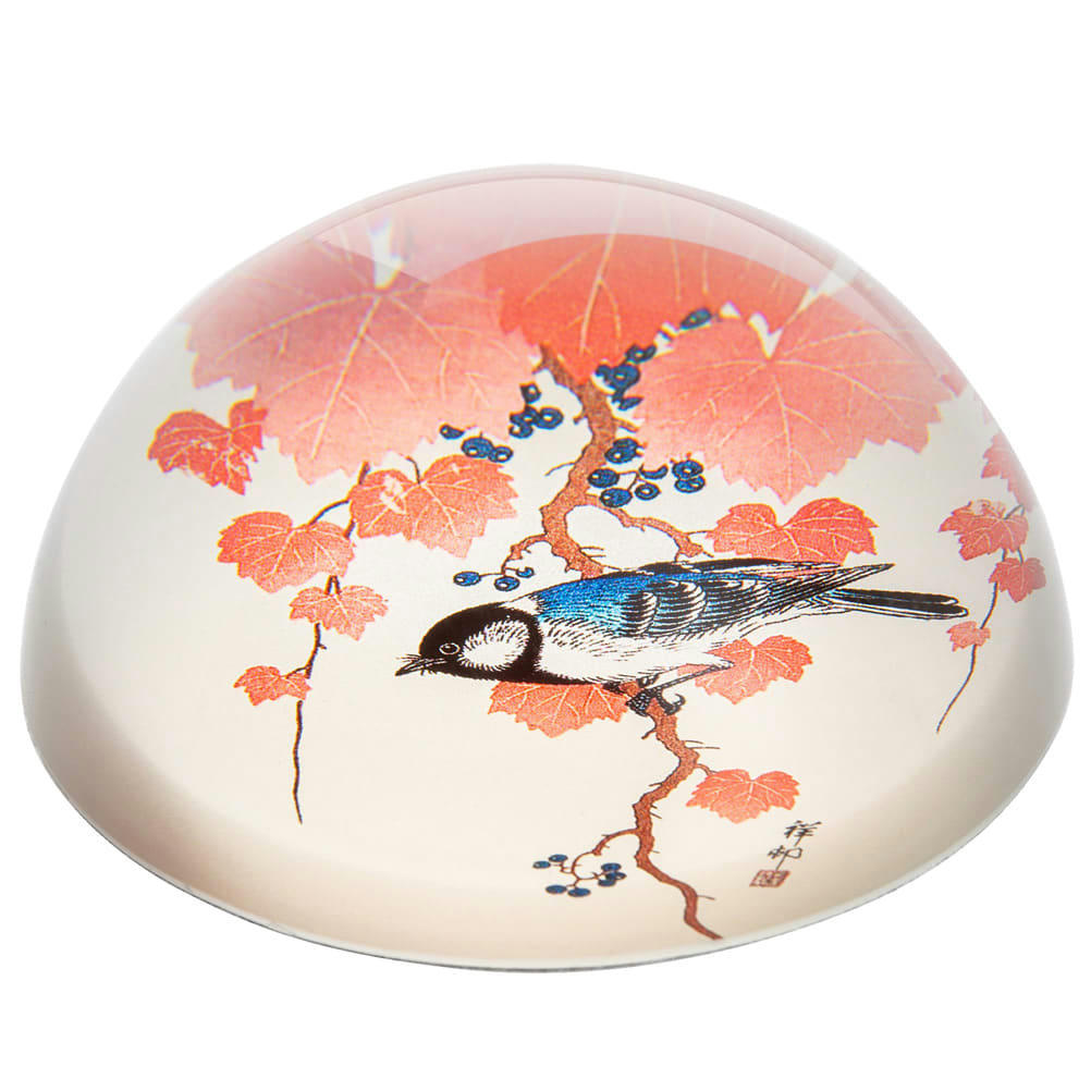 TIT ANS GRAPES - Presse papier rose en verre D8cm