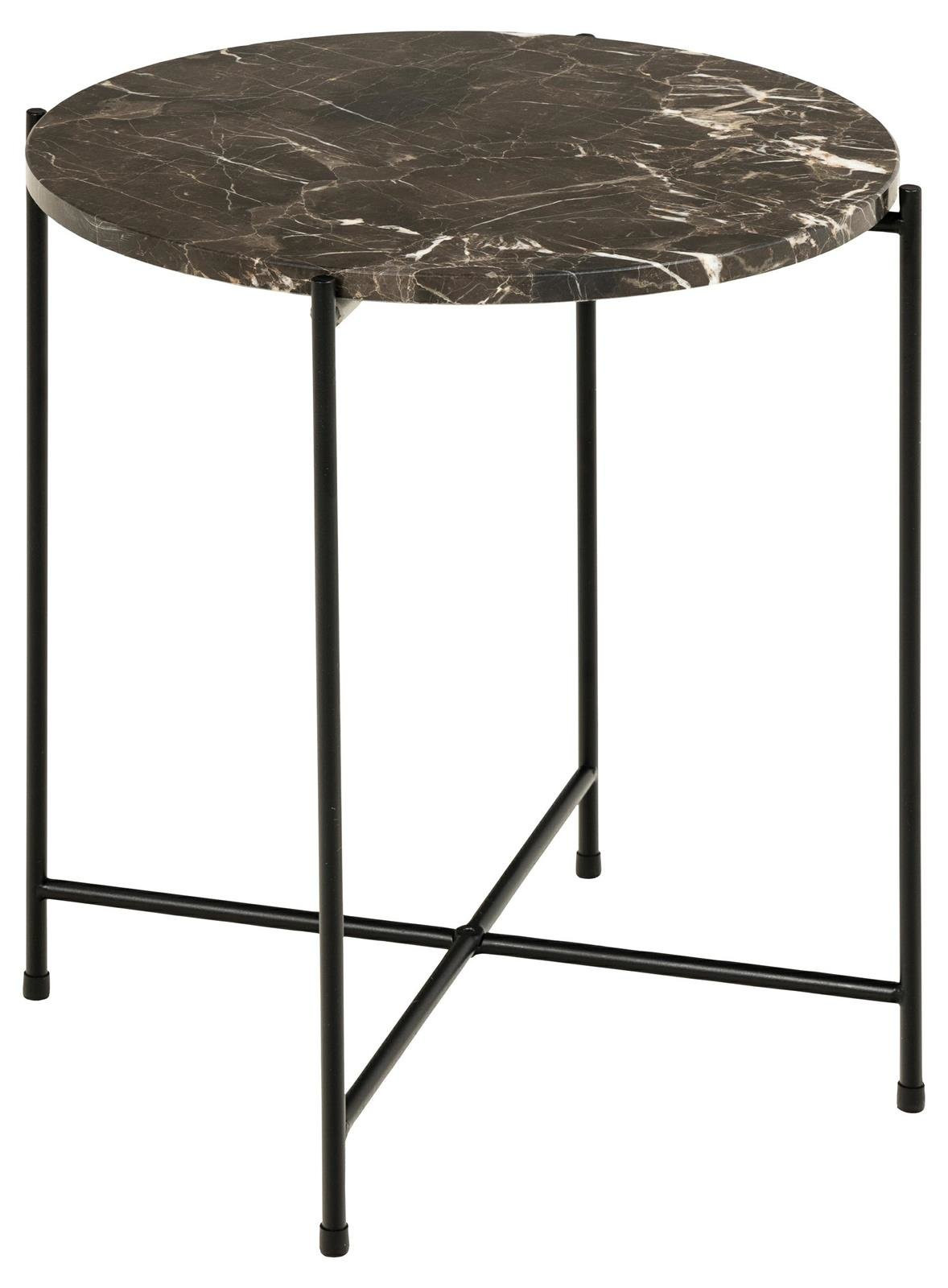 STOLIK KAWOWY Avila MRMUROWY wysoki okrągły 42cm brązowy
