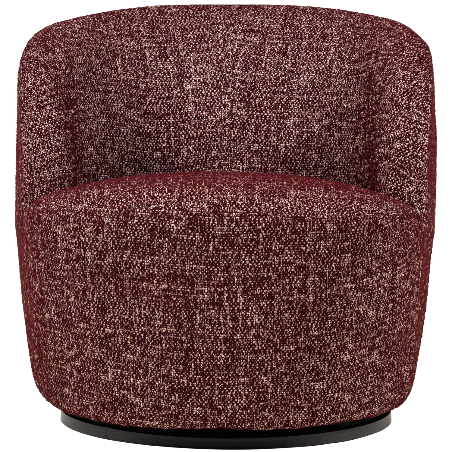 WOOOD draaifauteuil Serra - Melange Stof - Bordeauxrood - 68x70x77