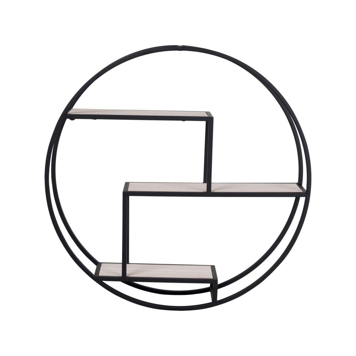 MAXIN - Étagère murale ronde 62cm en métal
